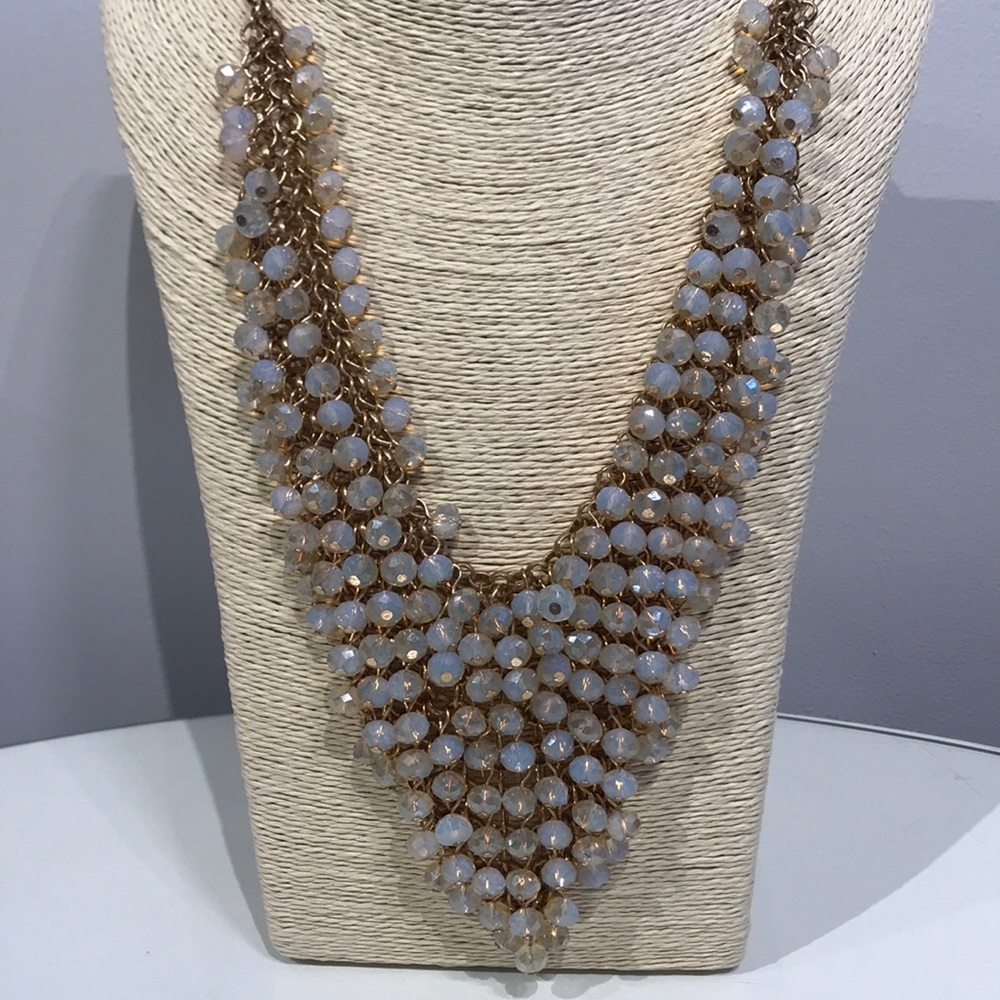 “Crystal” bib necklace